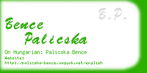 bence palicska business card